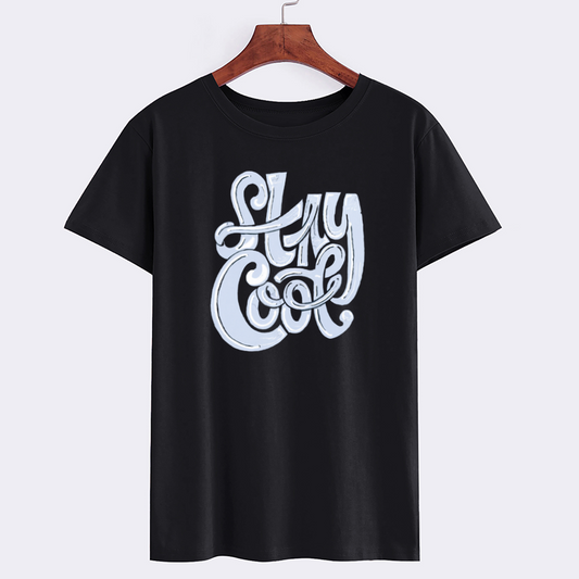 Stay Cool Graphic Black T-Shirt