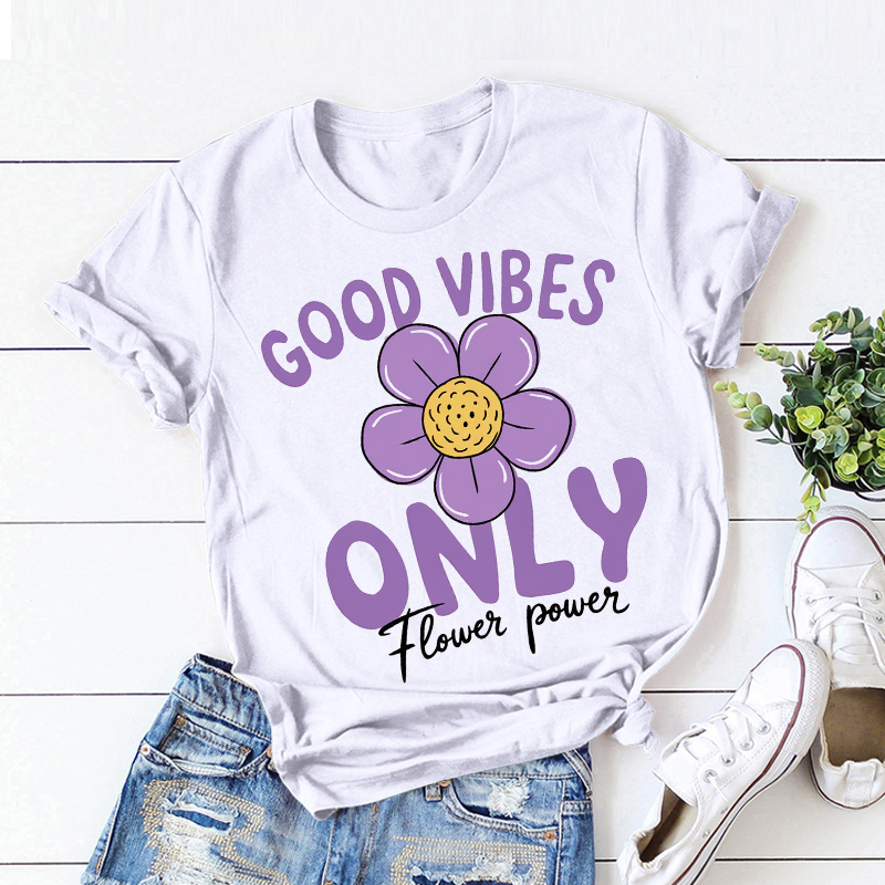 Good Vibes Only Floral T-Shirt