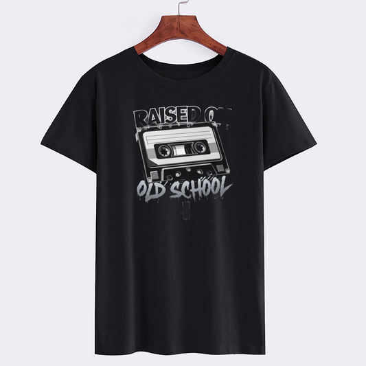 Raised on Old School Music Graphic T-Shirt