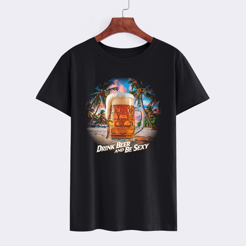 Drink Beer and Be Sexy Graphic T-Shirt