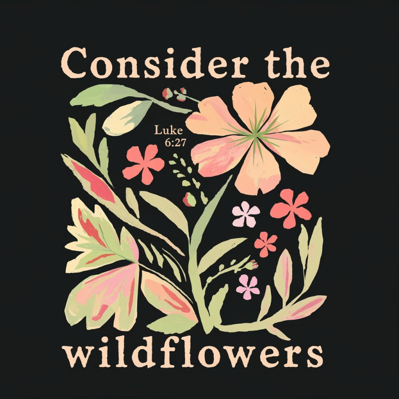 Wildflowers Graphic Tee - Inspirational Floral T-Shirt