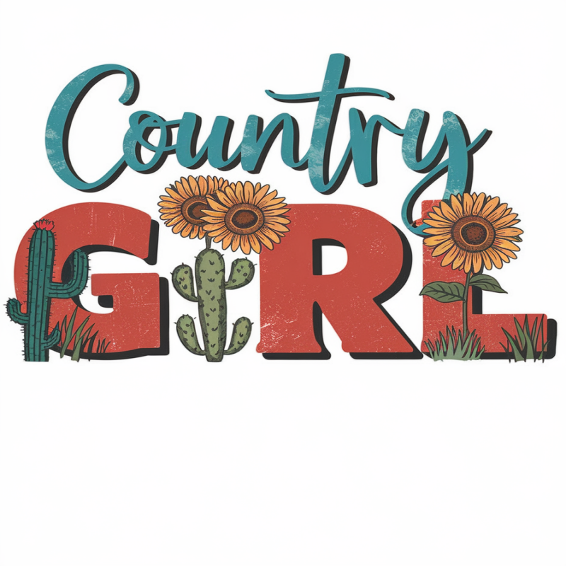 Country Girl Floral Graphic T-Shirt