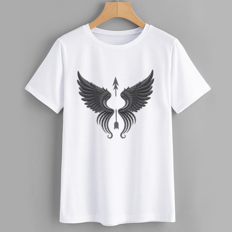 Artistic Winged Arrow Graphic T-Shirt