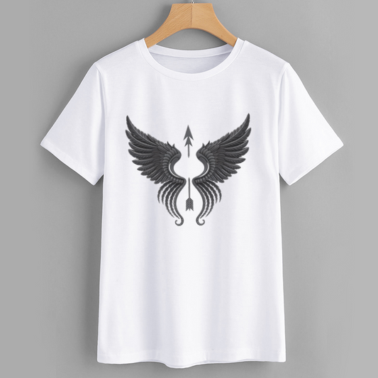 Artistic Winged Arrow Graphic T-Shirt