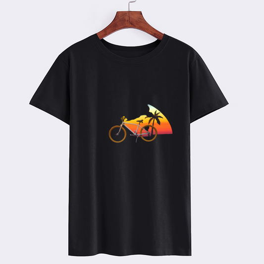 Sunset Bicycle Graphic T-Shirt