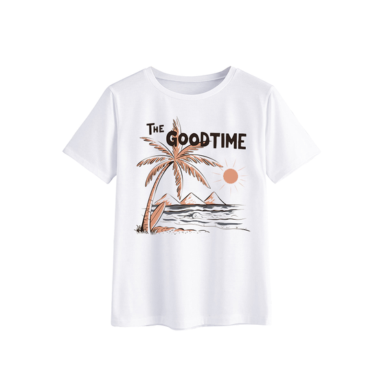 The Good Time Graphic T-Shirt with Palm Tree Design
