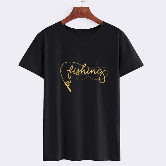 Fishing Graphic Cotton T-shirt