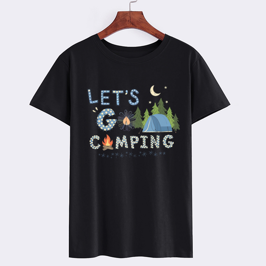 Let's Go Camping Graphic T-Shirt for Outdoor Adventures