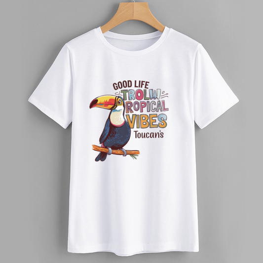 TropiGood Life Toucan Graphic Cotton T-Shirt