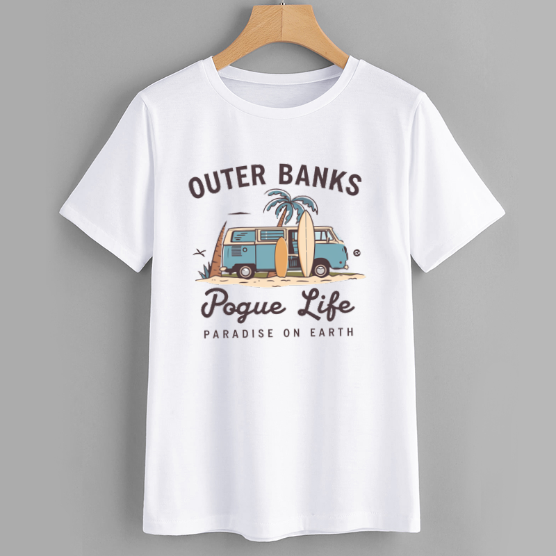 Outer Banks Pogue Life Graphic T-Shirt - Paradise on Earth Design