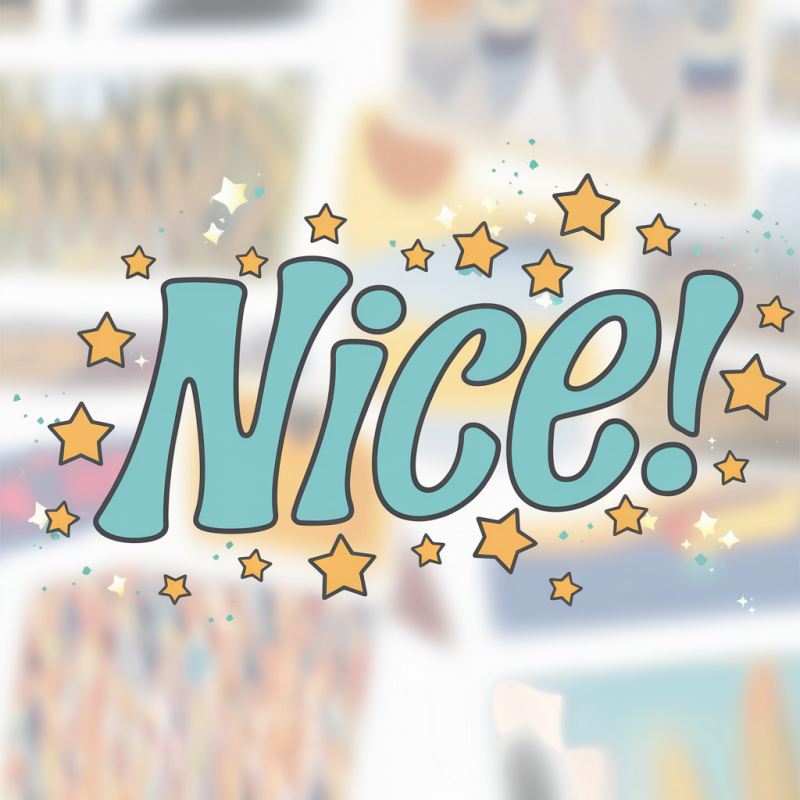 Nice Graphic Tee - Casual White T-Shirt with Star Design