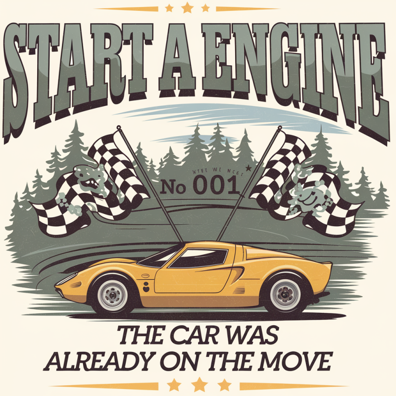 Vintage Start A Engine Car T-Shirt