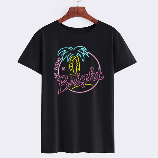 Neon Bright Palm Cotton T-Shirt