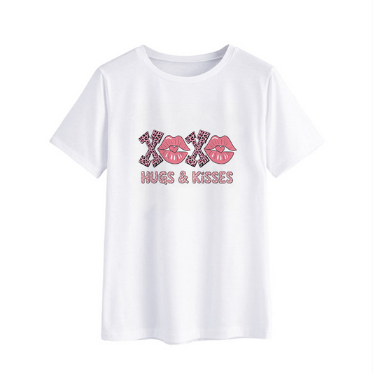 XOXO Hugs & Kisses Graphic T-Shirt for Women