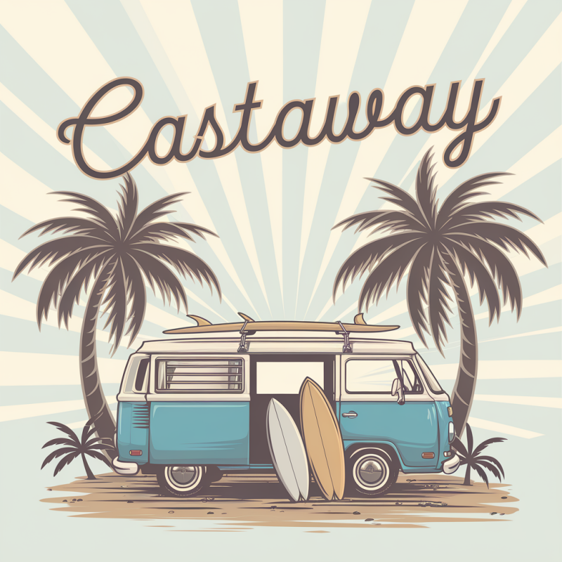 Vintage Surf Van Graphic T-shirt