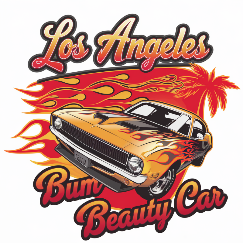Los Angeles Vintage Car Graphic T-Shirt