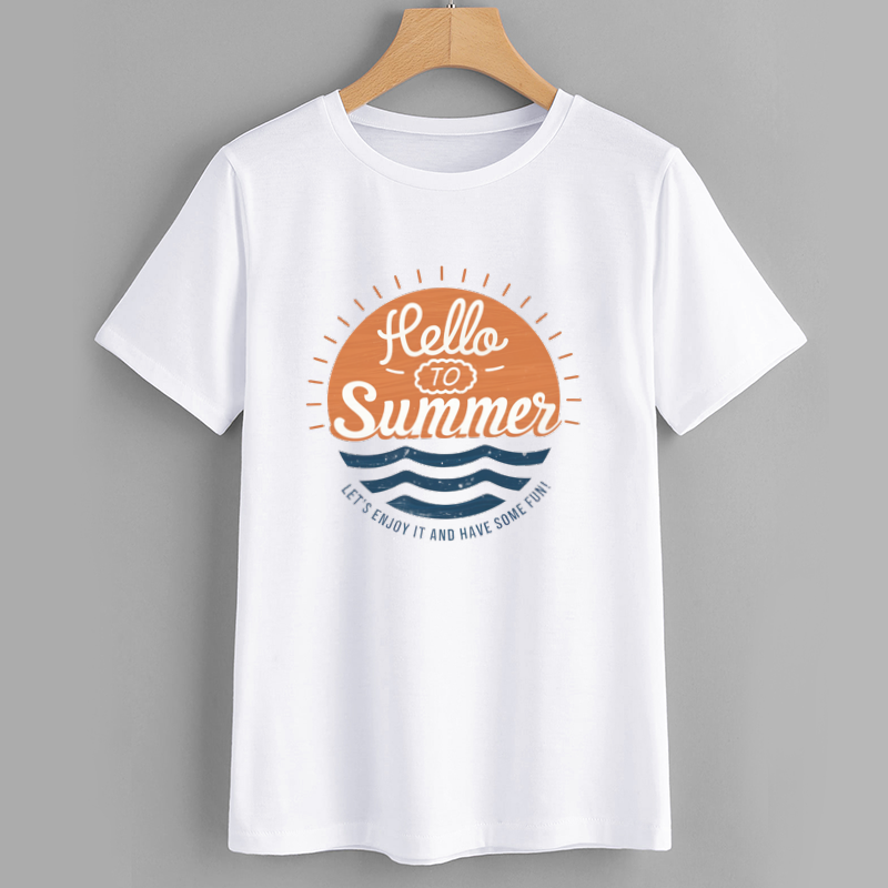 Hello to Summer Graphic Tee - Casual Vacation Shirt