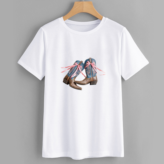 Stylish Cowboy Boots Graphic T-Shirt