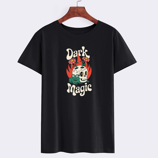 Dark Magic Skull and Frog Graphic T-Shirt