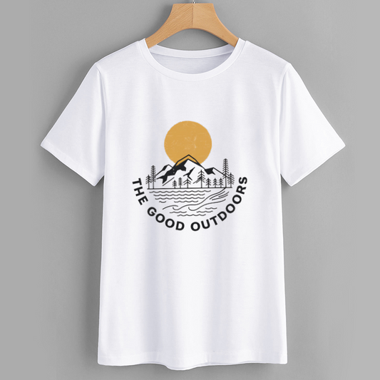 The Good Outdoors Graphic T-Shirt - Nature Mountain Design