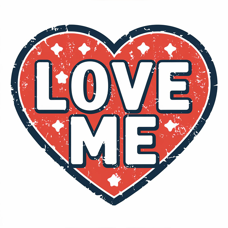 Fun Letters Pattern 'Love Me' T-Shirt
