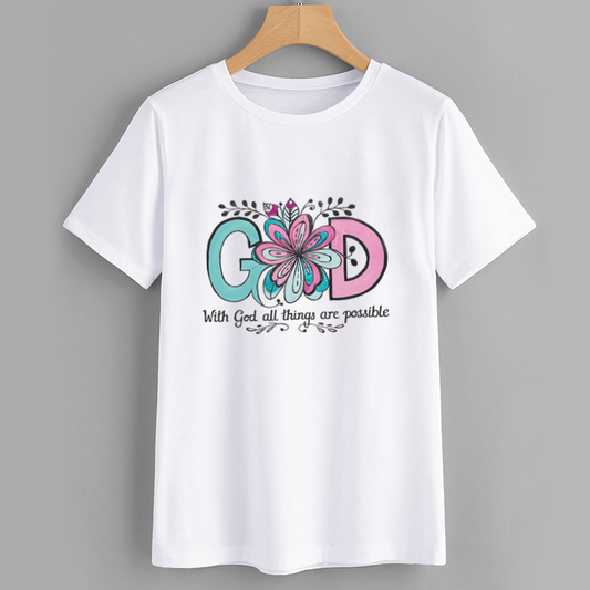 Floral God Inspirational T-Shirt
