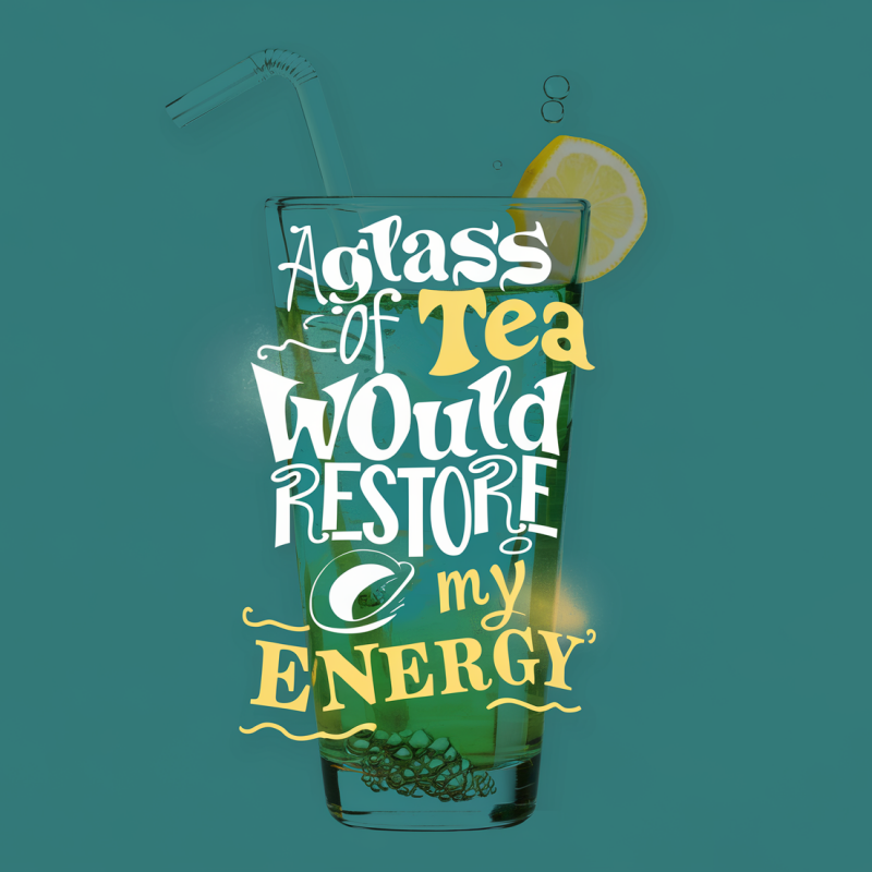 Funny Energy Restoring Tea Graphic T-Shirt