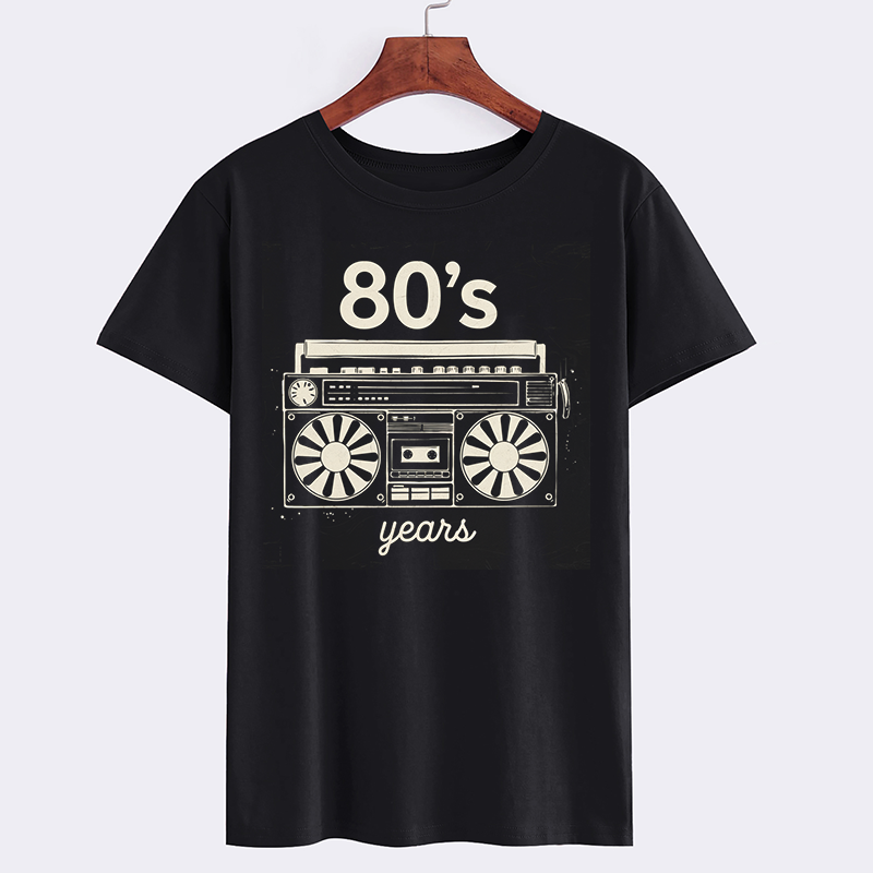 80s Retro Boombox Graphic T-Shirt