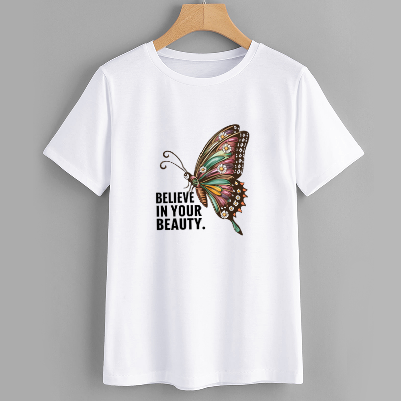 Colorful Butterfly Inspirational Graphic T-Shirt