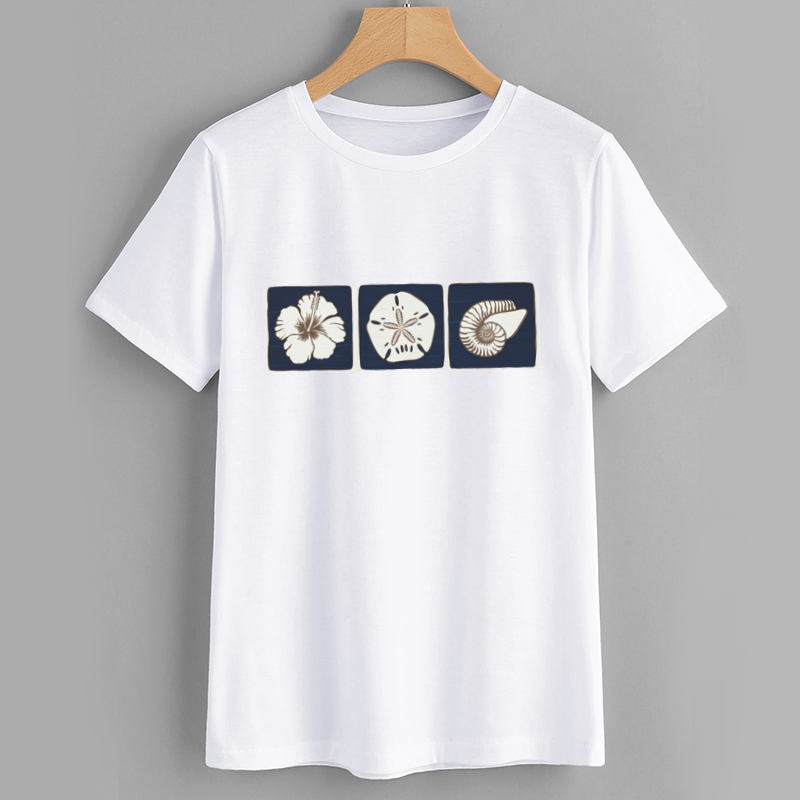 Floral Nature Graphic Tee - Casual Summer T-Shirt