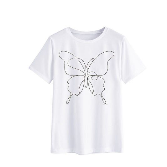 Butterfly Graphic T-Shirt - Minimalist Design for Casual Wear