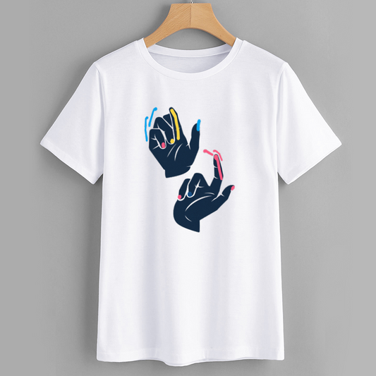 Artistic Hand Design Graphic T-Shirt