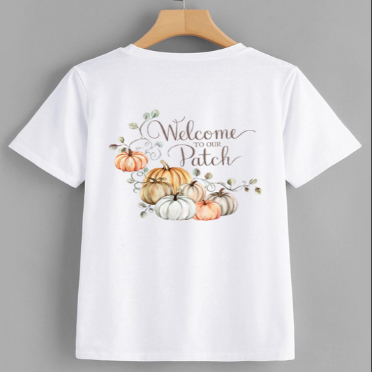 Welcome to Our Patch Pumpkin Graphic T-Shirt