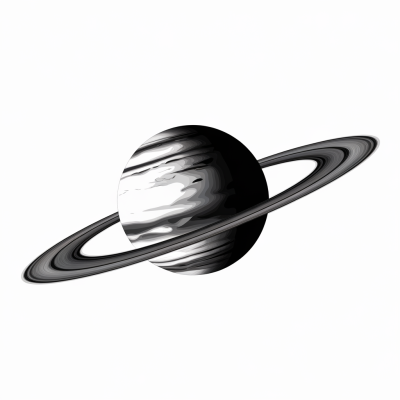 Planet Saturn Graphic T-Shirt