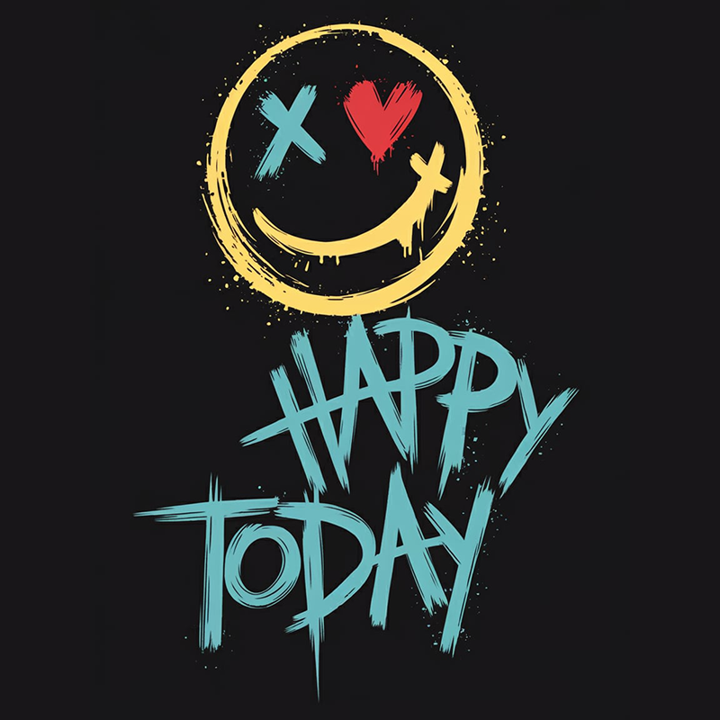 Smiley Face 'Happy Today' T-Shirt