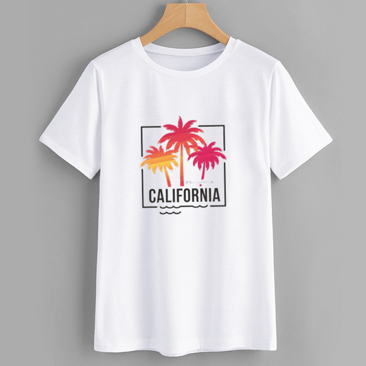 California Palm Tree Graphic T-Shirt