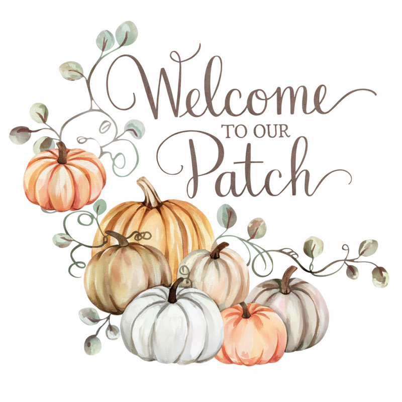 Welcome to Our Patch Pumpkin Graphic T-Shirt