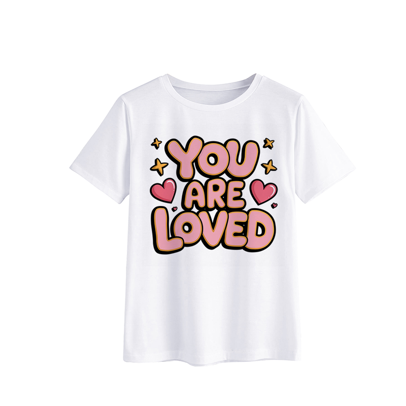 You Are Loved Graphic Tee - Cute White T-Shirt for Casual Wear