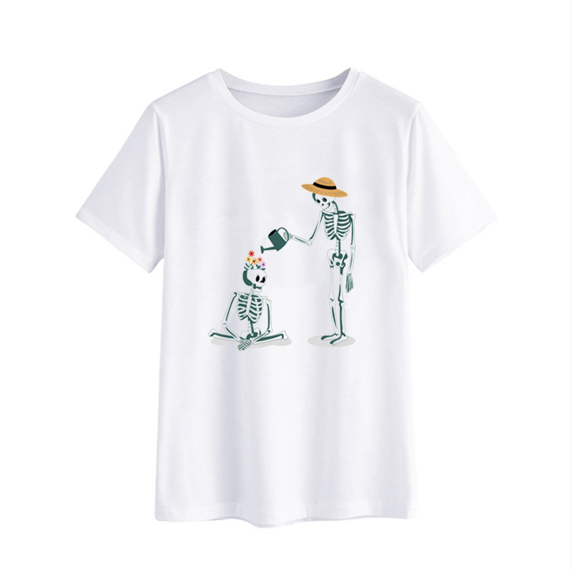 Skeleton Gardening Graphic T-Shirt for Men