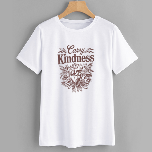 Brand Carry Kindness Graphic Cotton T-Shirt