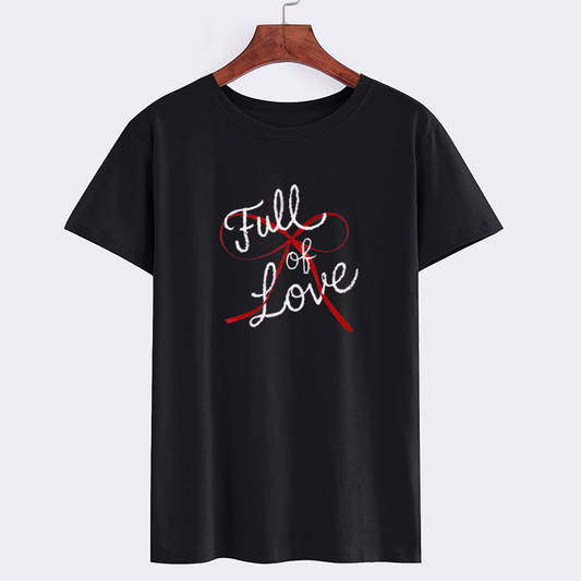 LovePrint Black Cotton T-Shirt