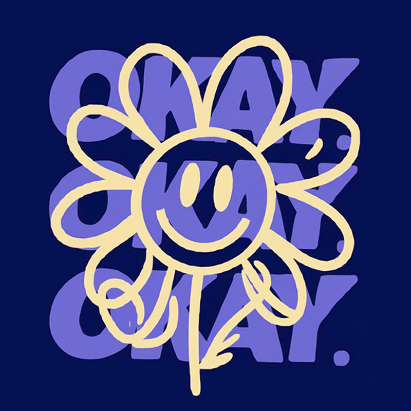 Trendy Smiley Flower Graphic T-Shirt