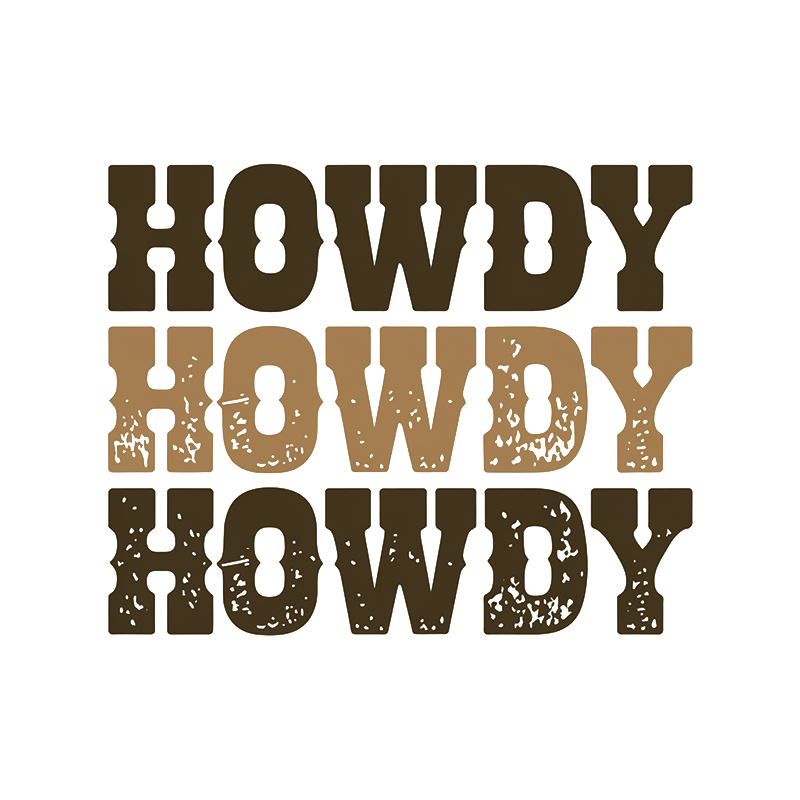 Howdy Fun Letters Pattern Top