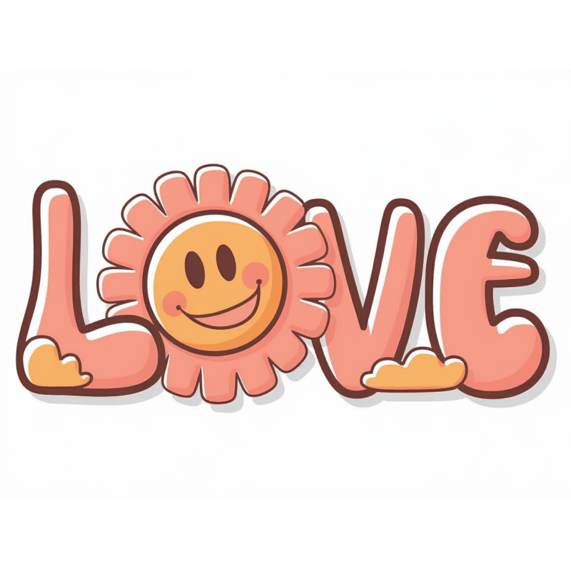 Cute Smiley Love Graphic T-Shirt