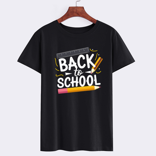 Back to School Graphic T-Shirt with Pencil Design