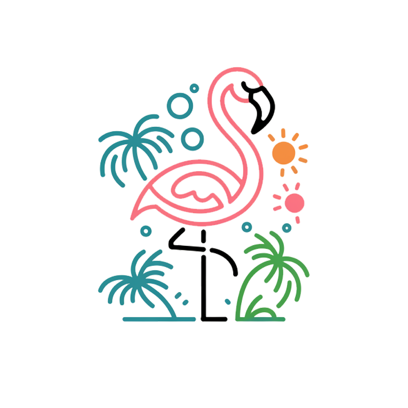 Flamingo Paradise Top