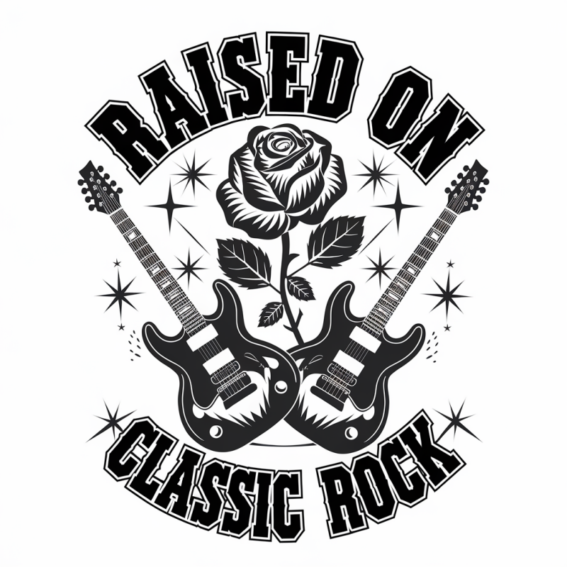 Classic Rock Guitar Graphic T-Shirt