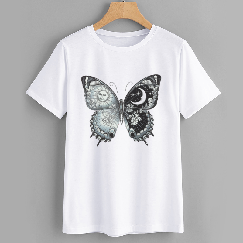 Artistic Butterfly Graphic T-Shirt - Unique Nature Inspired Design