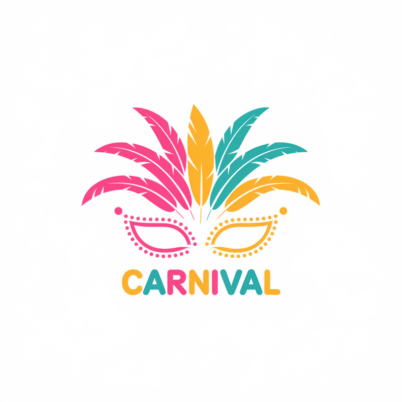 Colorful Carnival Mask Graphic T-Shirt