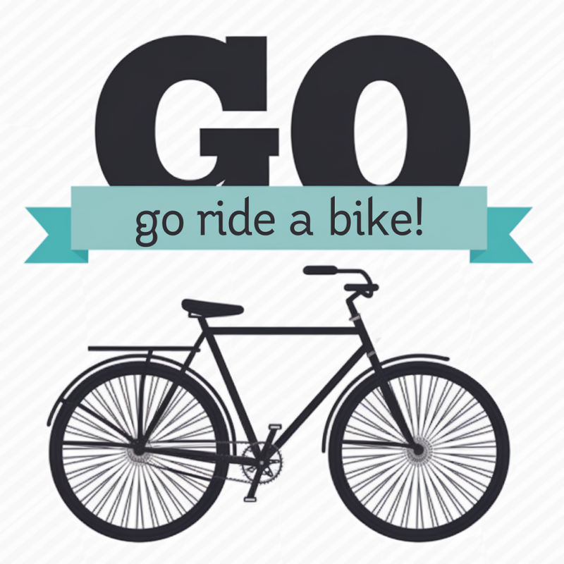 Go Ride a Bike! Motivational Cycling T-Shirt